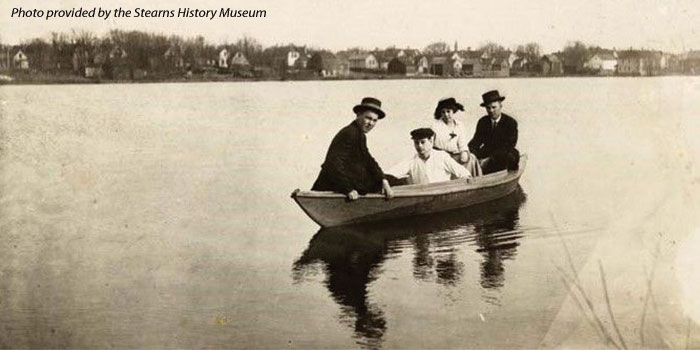 Stearns History Museum photograph of canoe