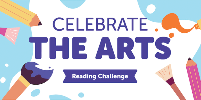 Celebrate the Arts Reading Challenge, pencils, paints, paint brushes