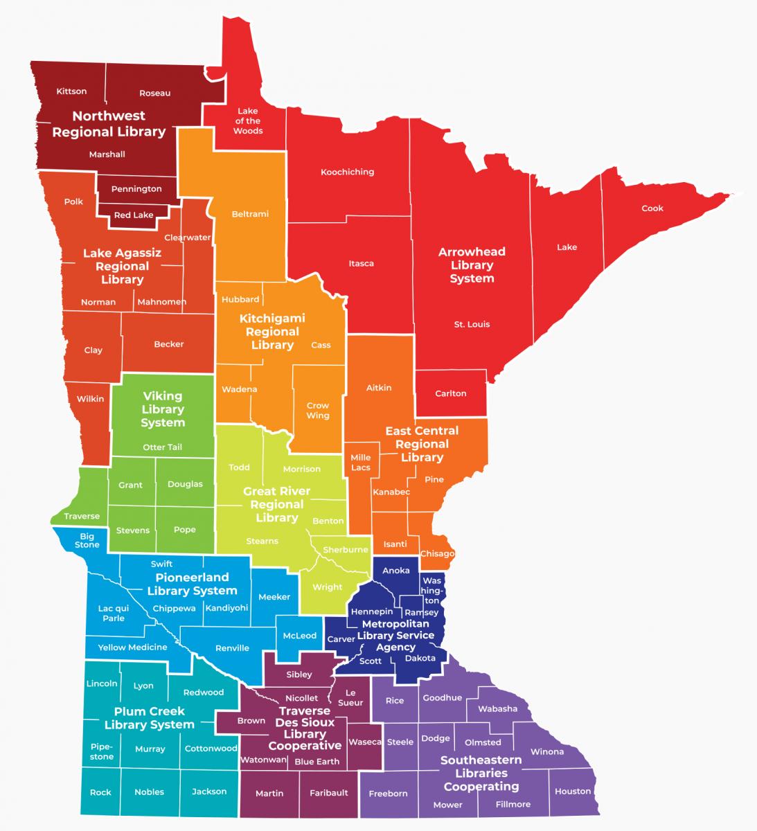 Minnesota Regional Library System Map