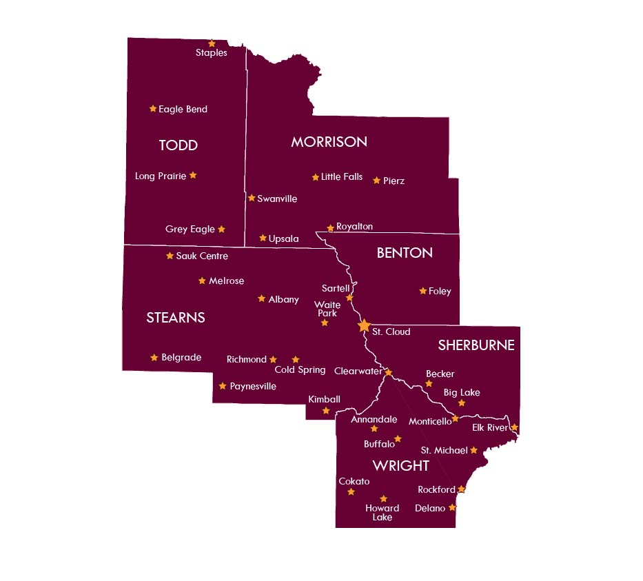 Great River Regional Six County Coverage Map