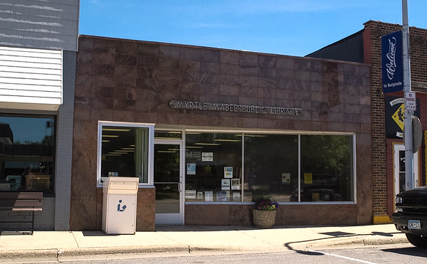 Outside view of Myrtle Mabee Belgrade Library