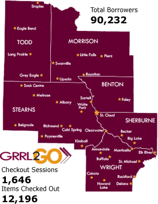 coverage area with borrower number total and by county