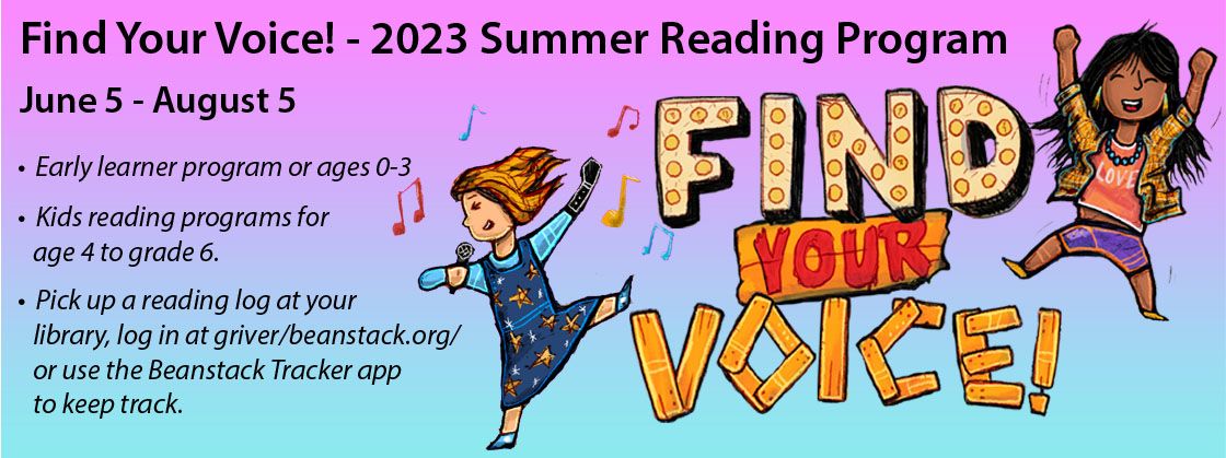 Find Your Voice! 2023 Summer Reading Program